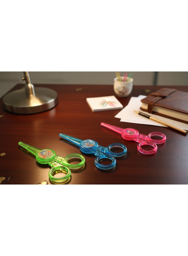 Colorful children's craft scissors, safe scissors with rounded edges for teaching cutting and developing creative skills, suitable for school, arts and crafts activities. - Image 2